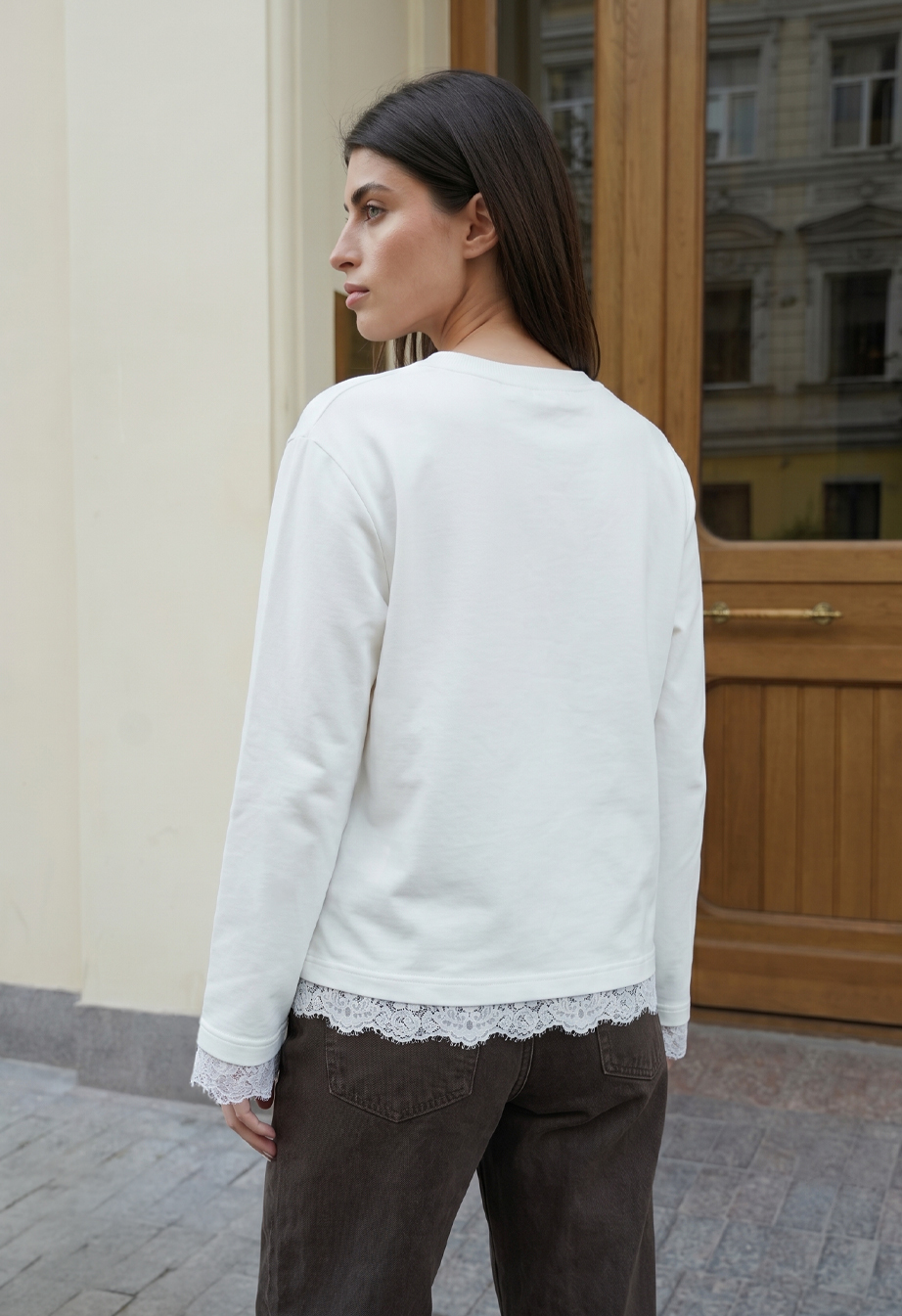 Longsleeve Staff mar white
