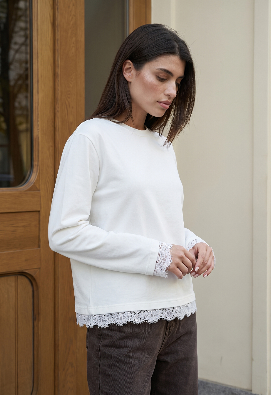 Longsleeve Staff mar white