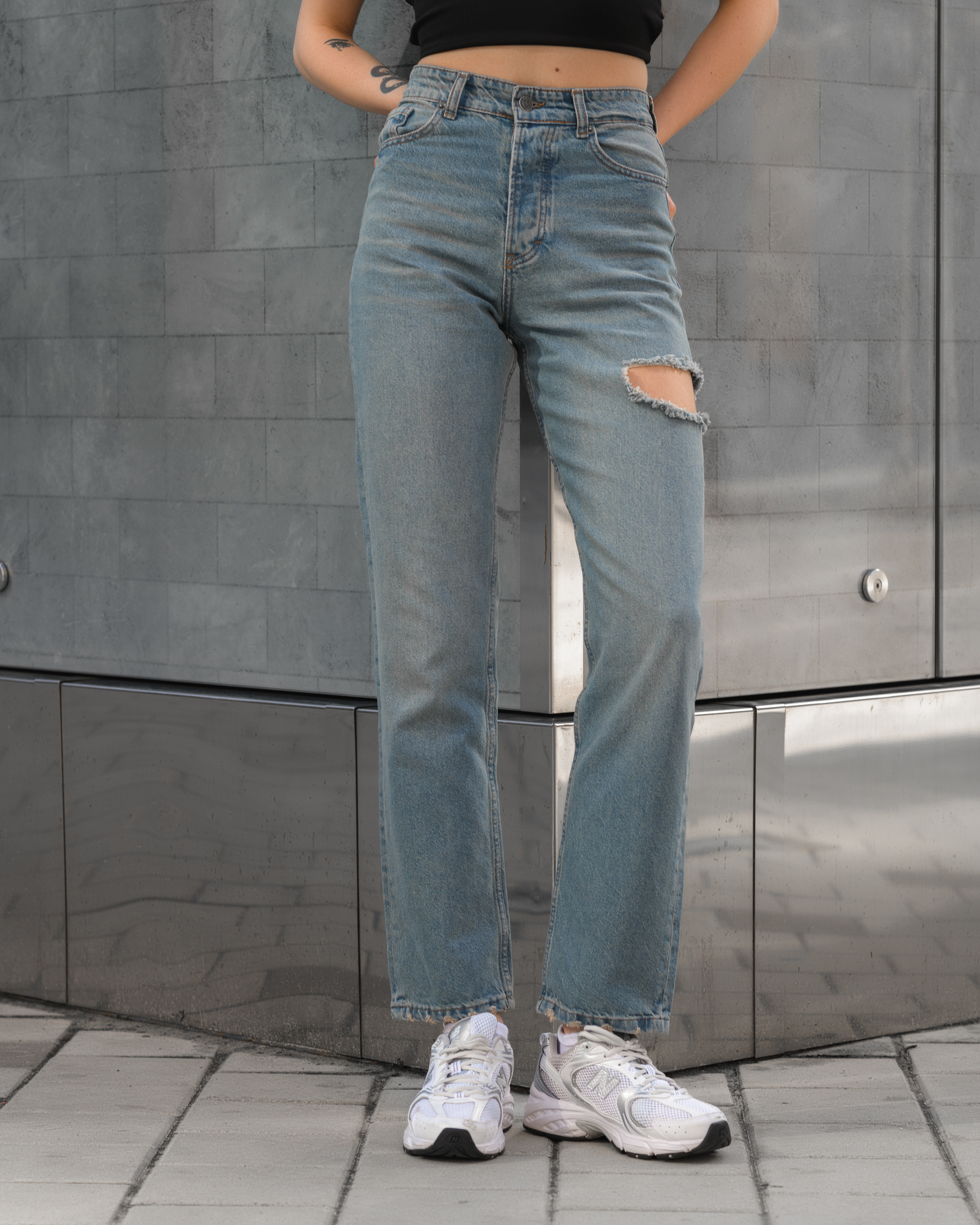 Damskie jeansy Staff blue straight