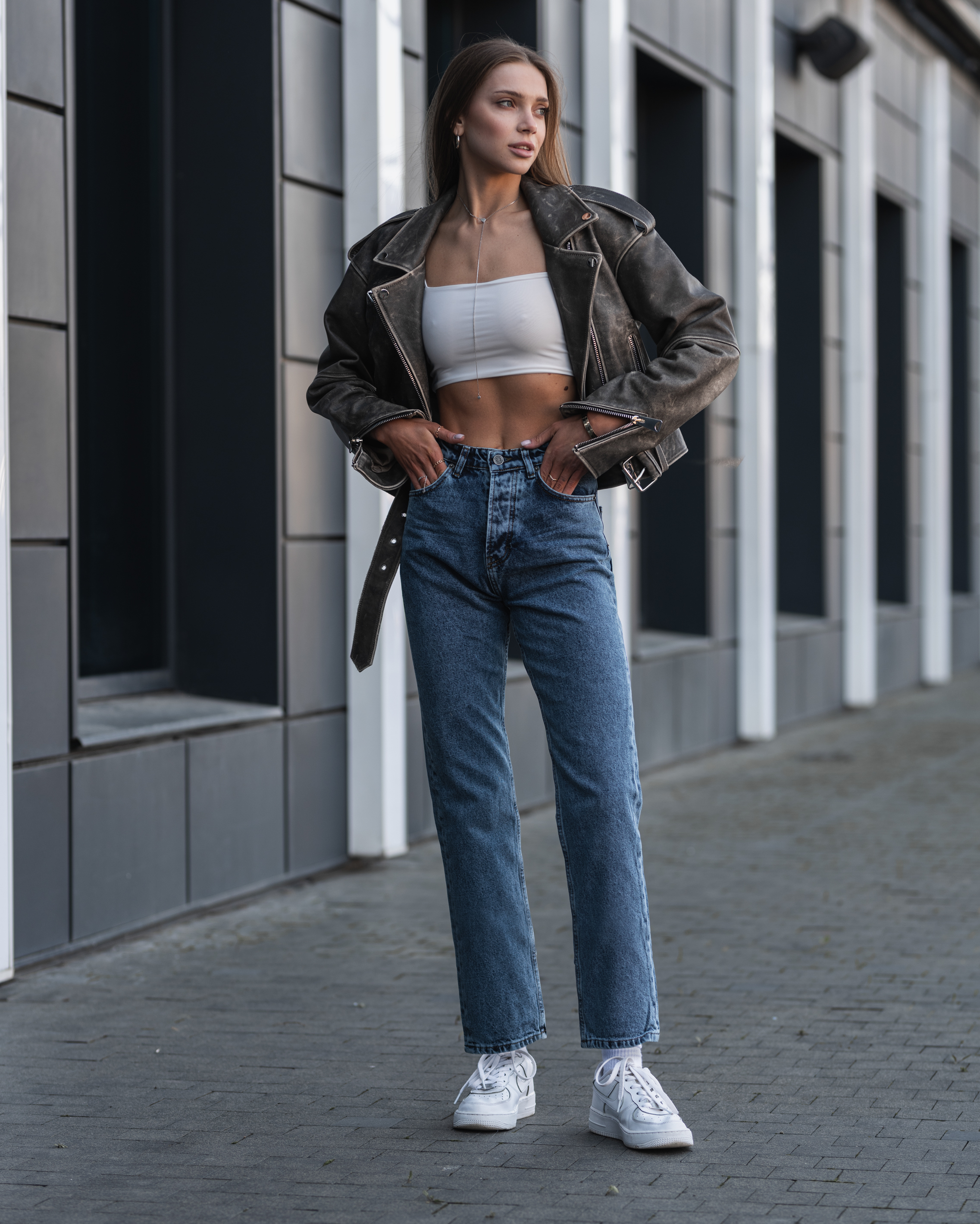 Damskie jeansy Staff blue straight