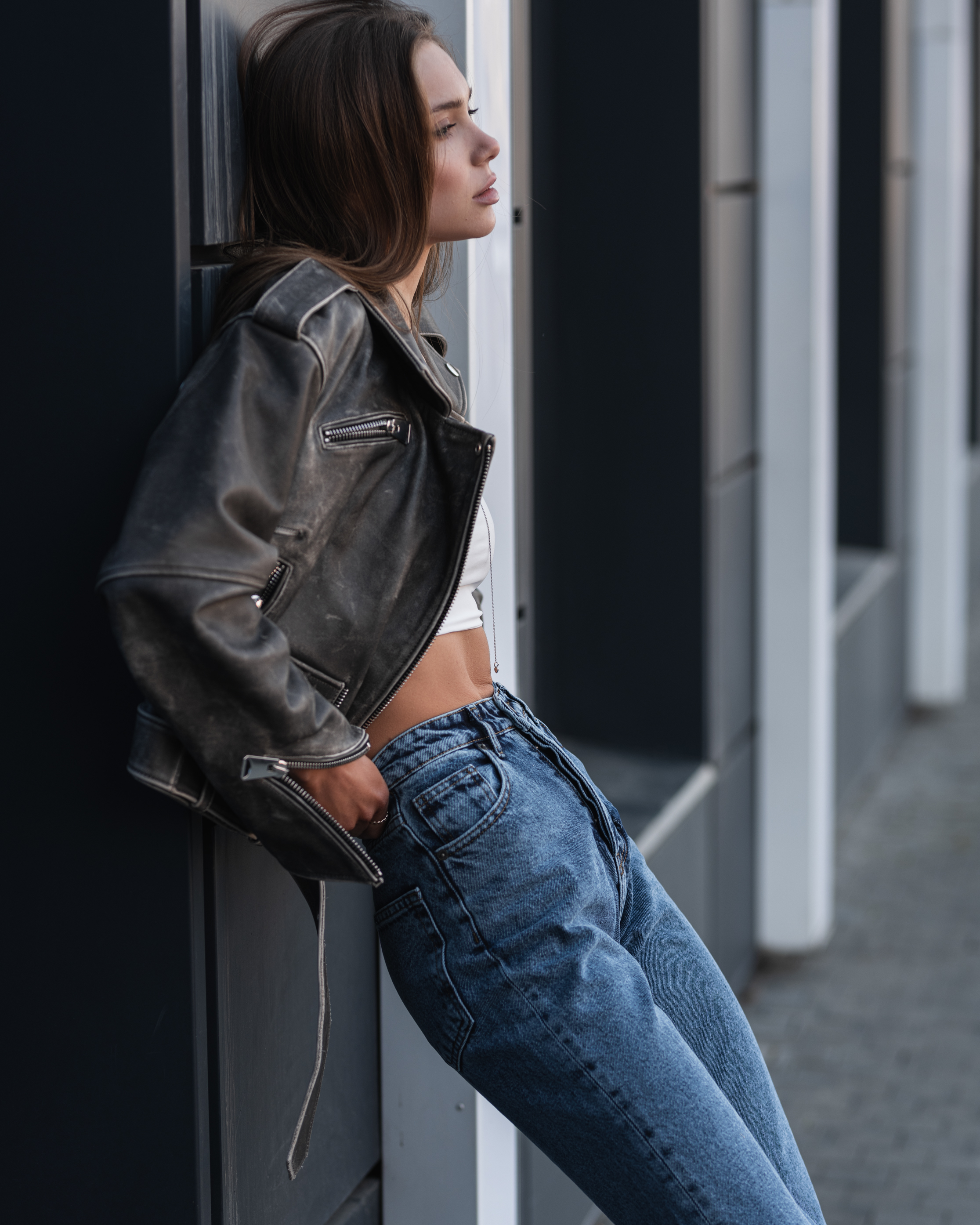 Damskie jeansy Staff blue straight