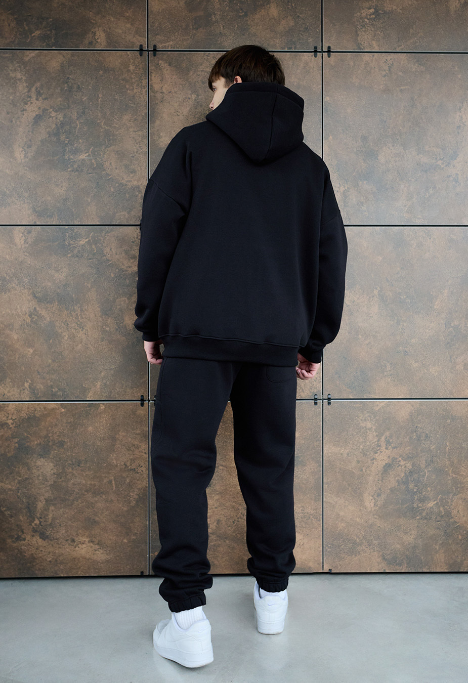 Spodnie sportowe Staff wit zip black oversize fleece