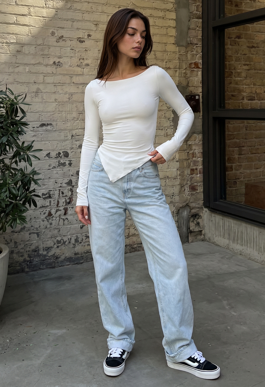 Longsleeve Staff ruf white
