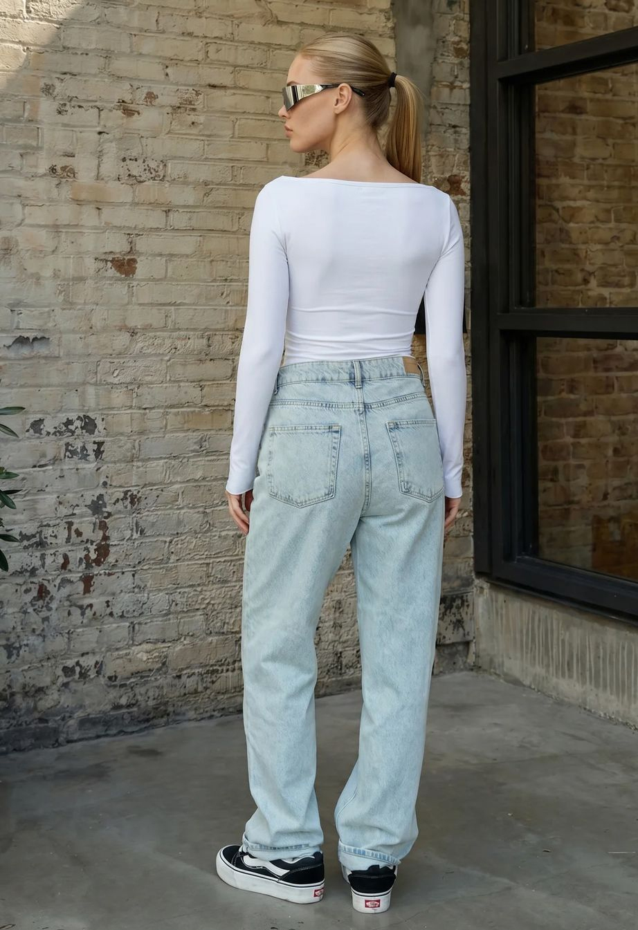 Longsleeve Staff re white