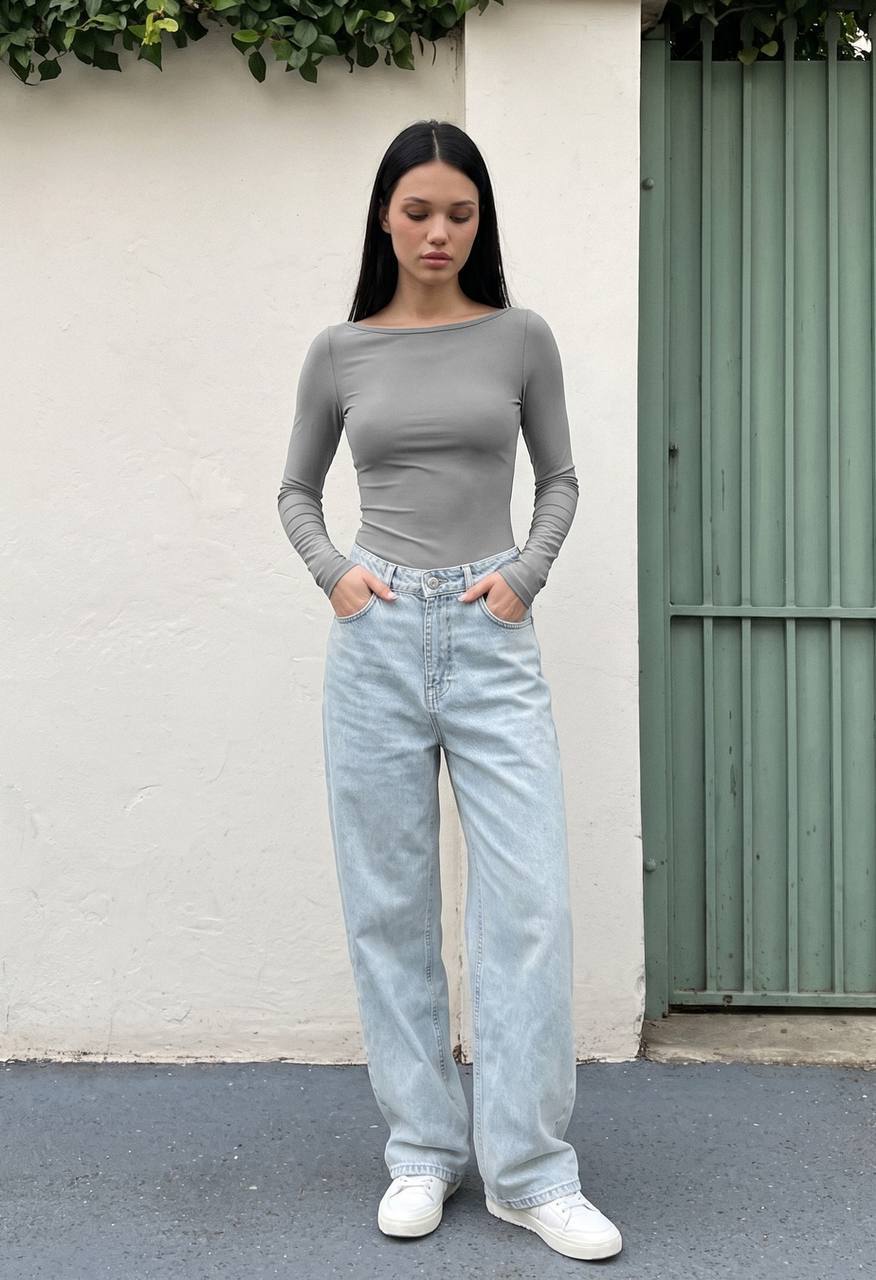 Longsleeve Staff re gray