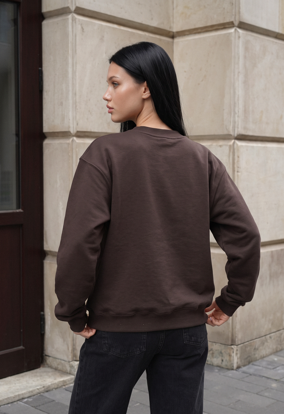 Bluza Staff zy brown oversize fleece