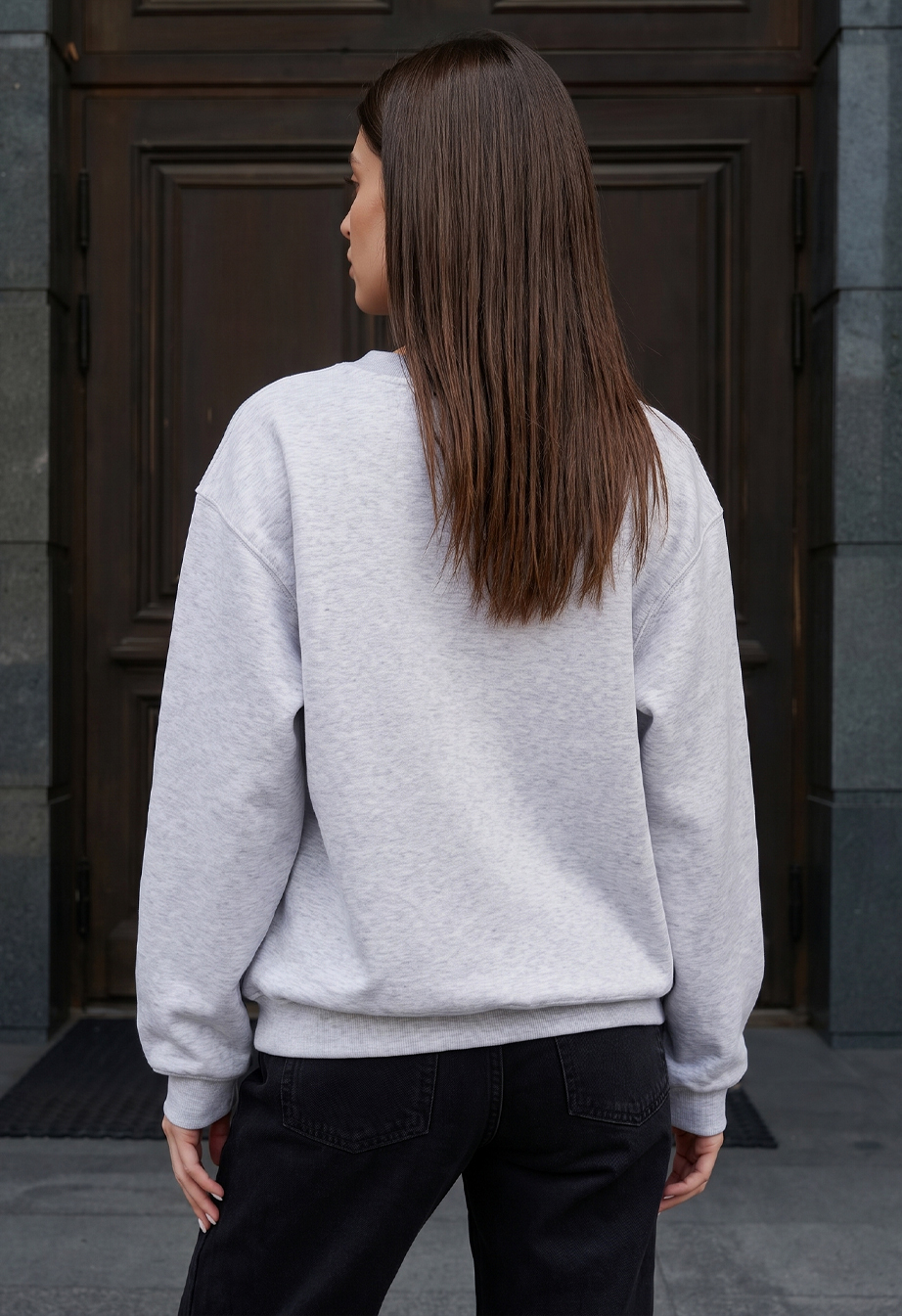 Bluza Staff zy gray melange oversize fleece