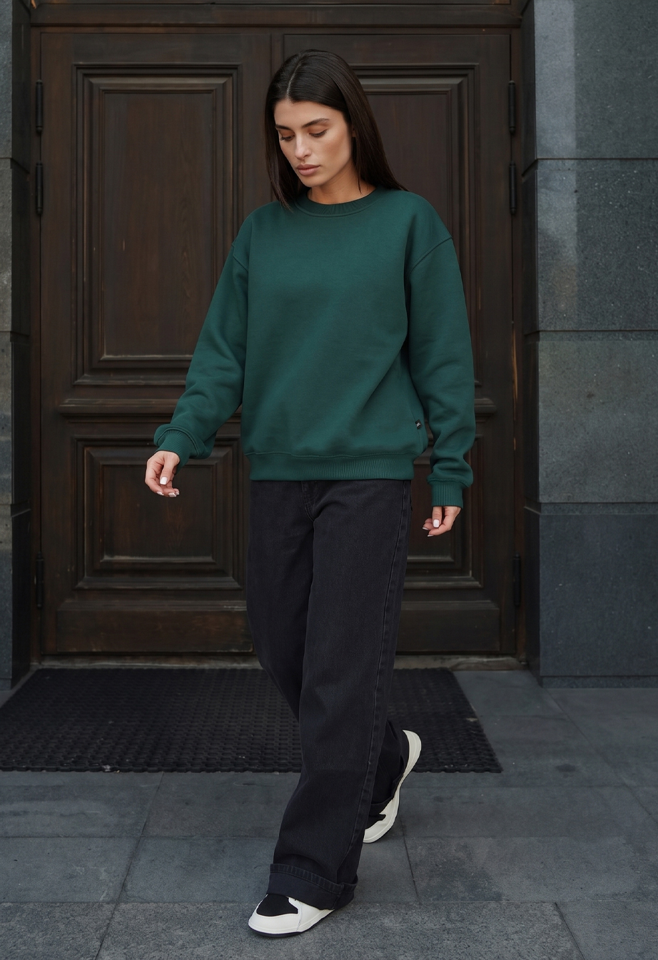 Bluza Staff zy green oversize fleece