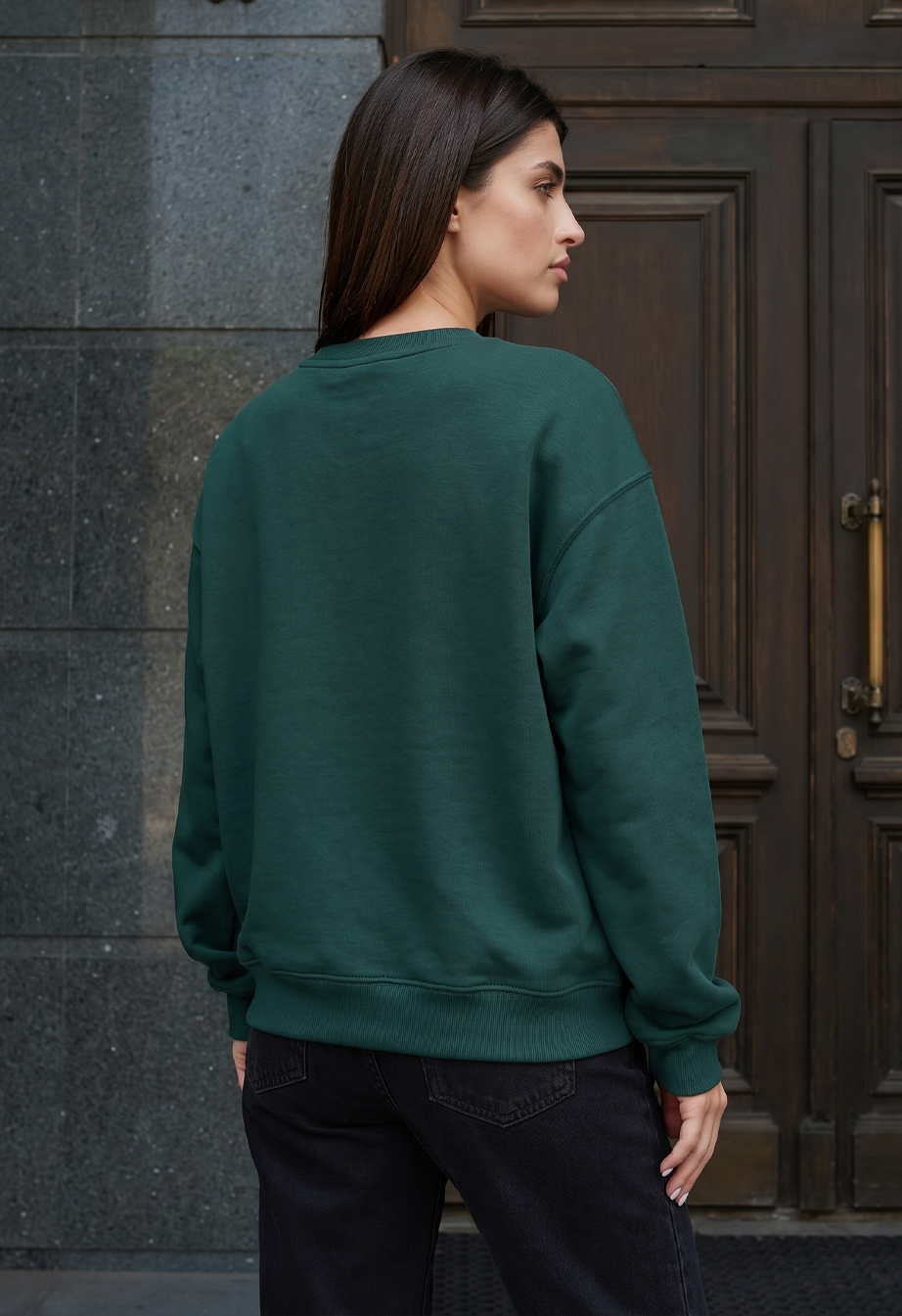 Bluza Staff zy green oversize fleece