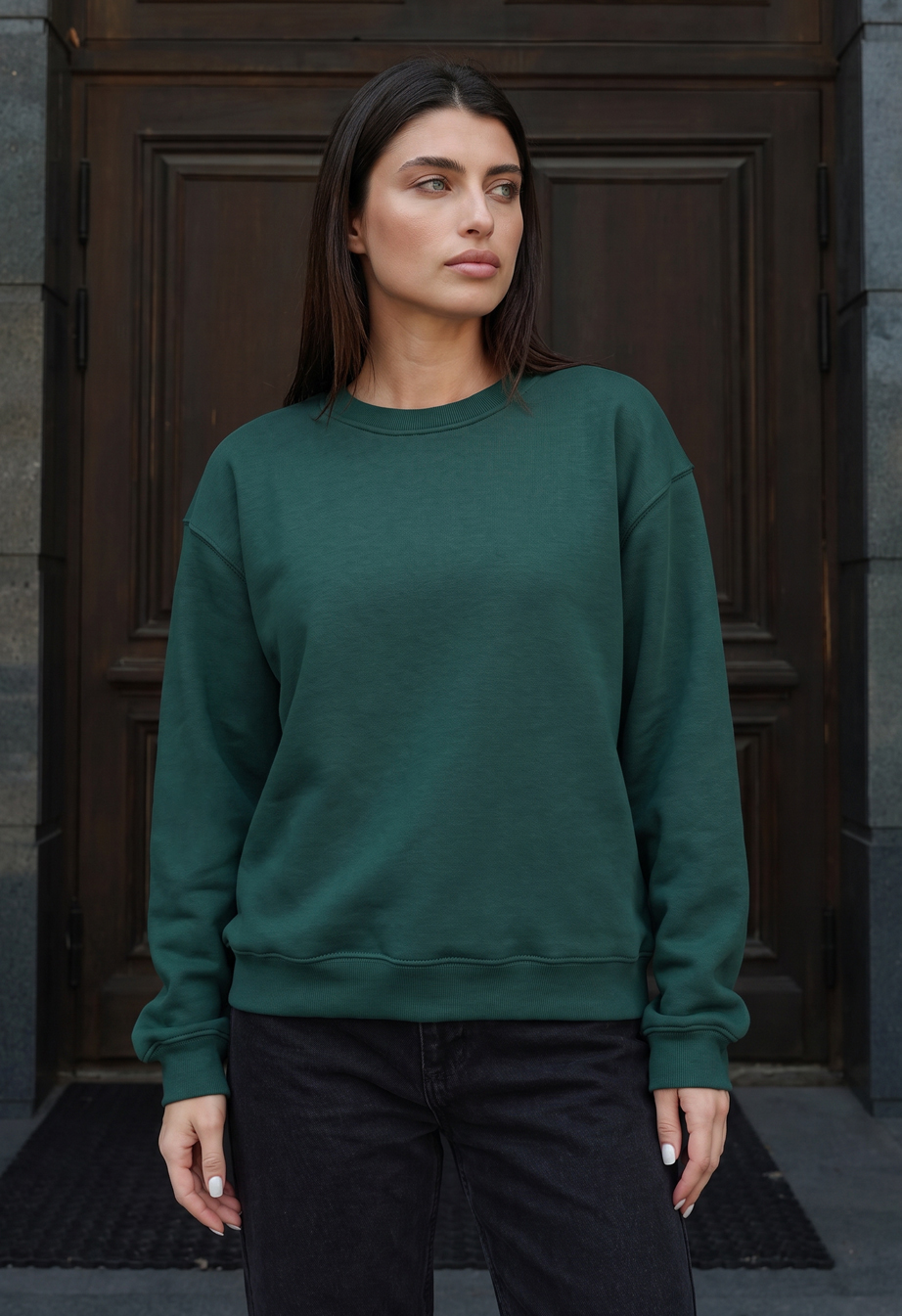 Bluza Staff zy green oversize fleece