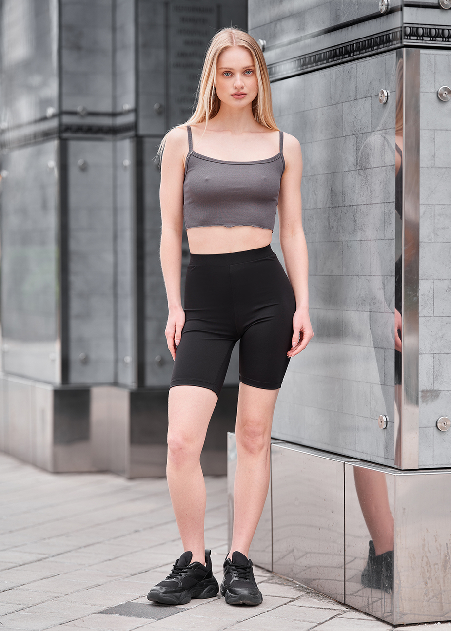 Spodenki rowerowe damskie Staff li black