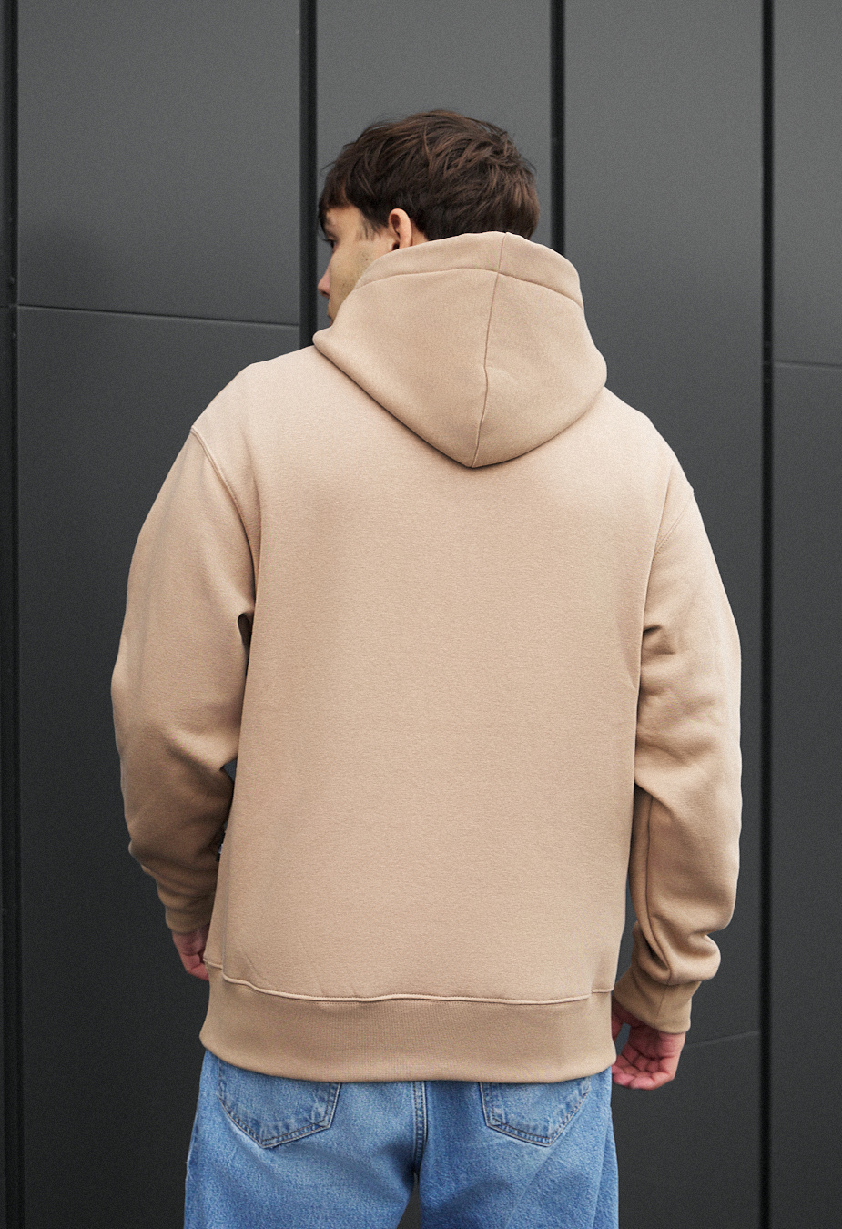 Bluza Staff beige oversize fleece