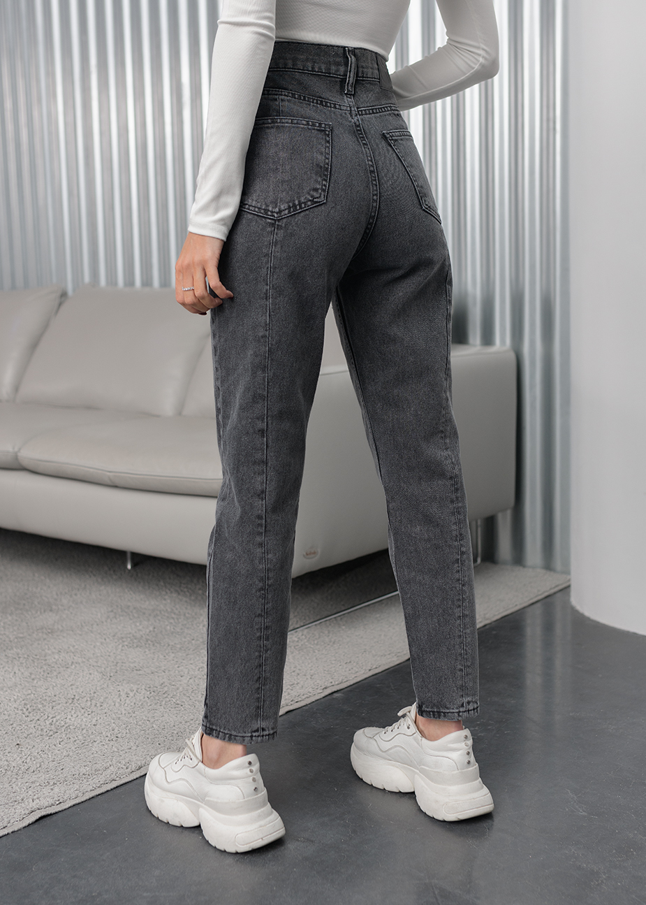 Damskie jeansy Staff gray mom high waist