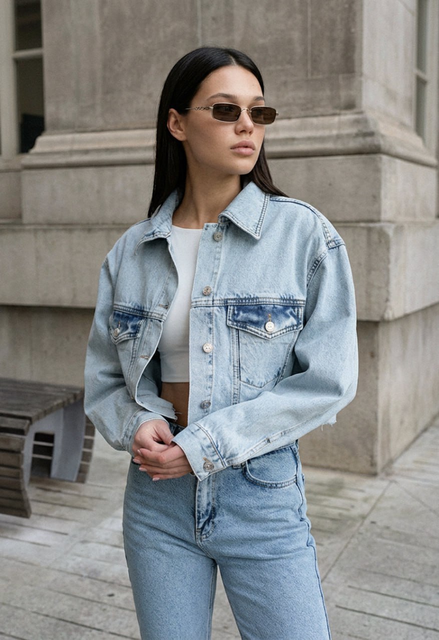 Damska Jeansova kurtka Staff light blue