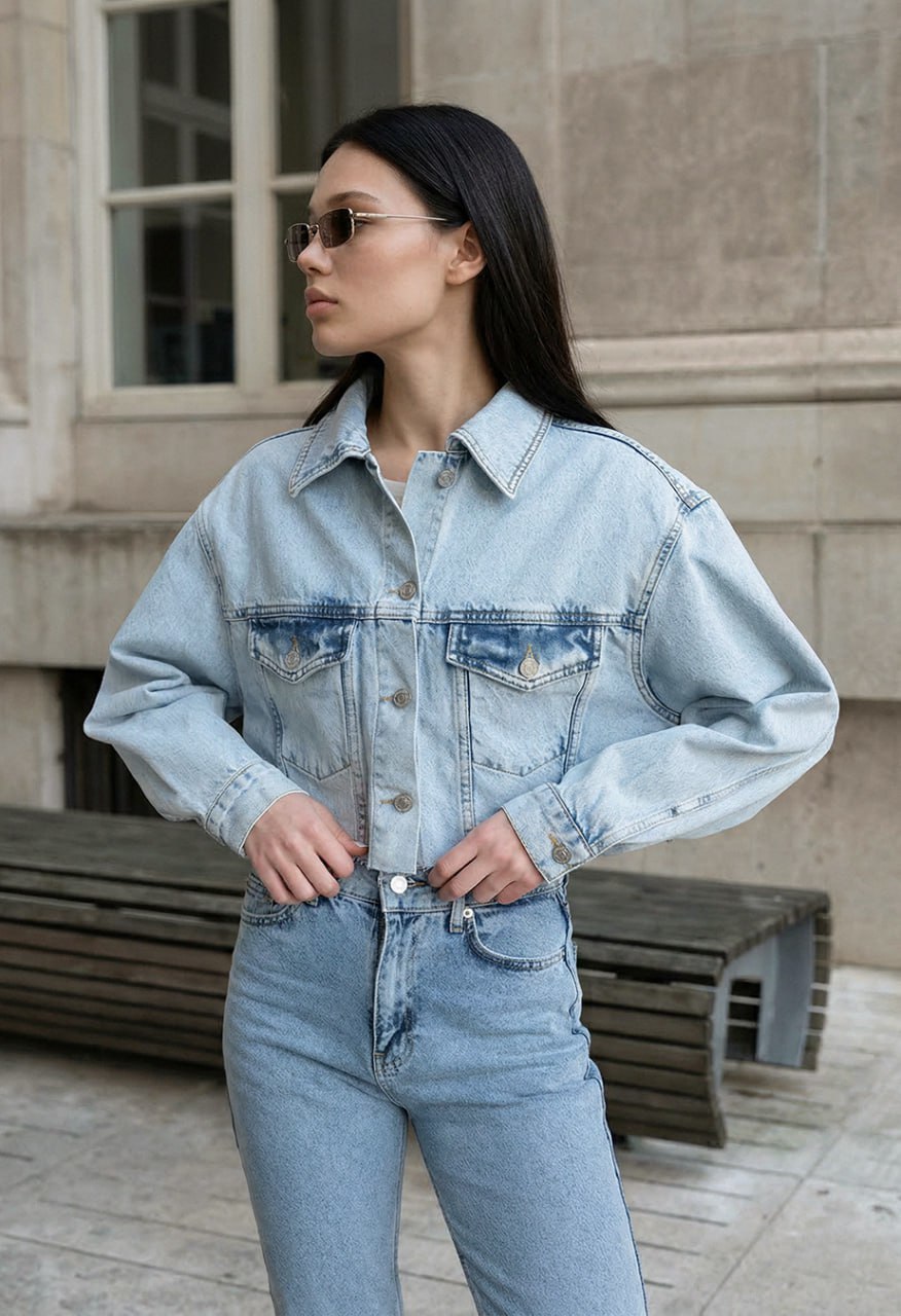 Damska Jeansova kurtka Staff light blue