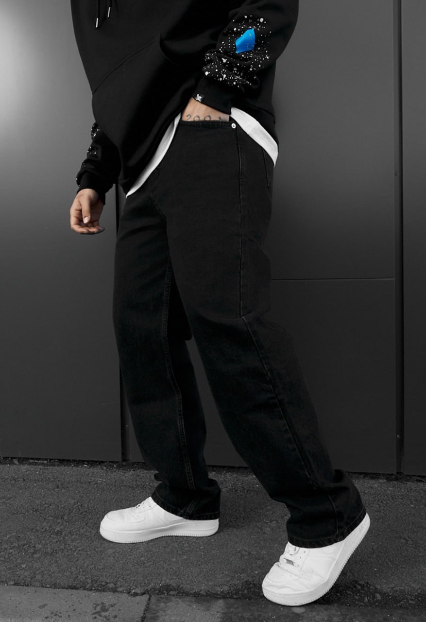 Dżinsy Staff x Husll baggy black