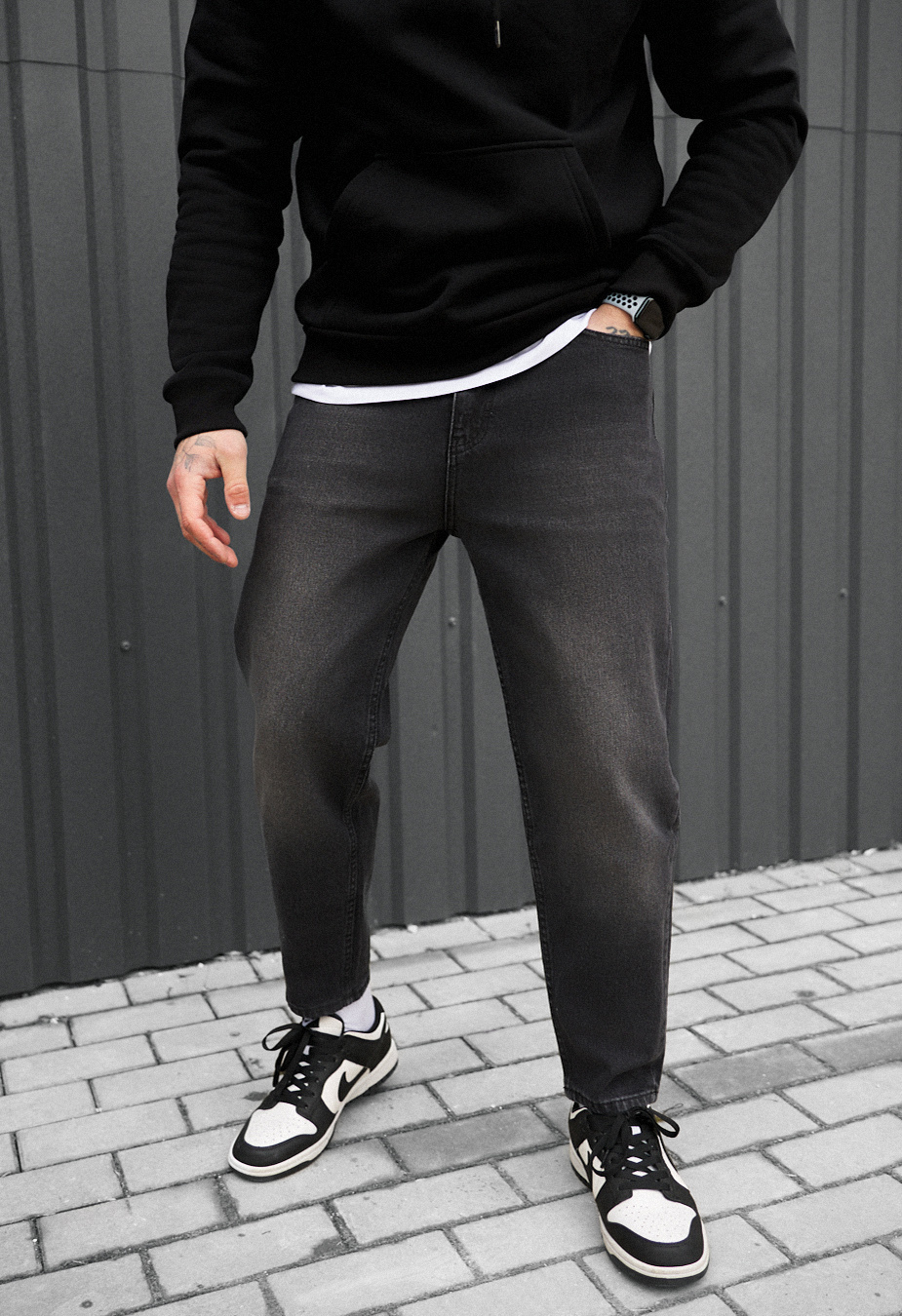 Dżinsy Staff 2 baggy dark gray