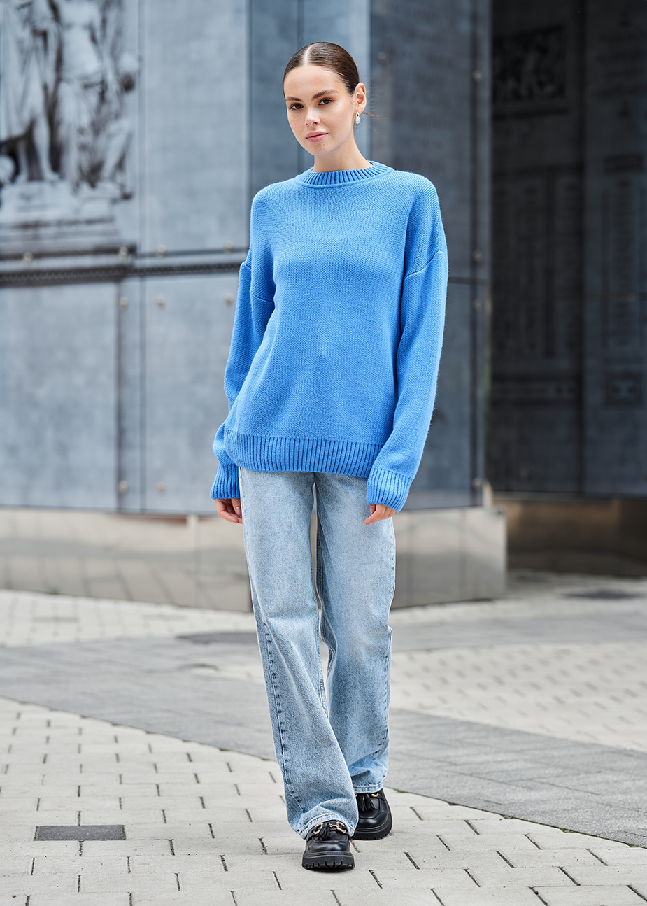 Damski sweter z dzianiny Staff isa blue