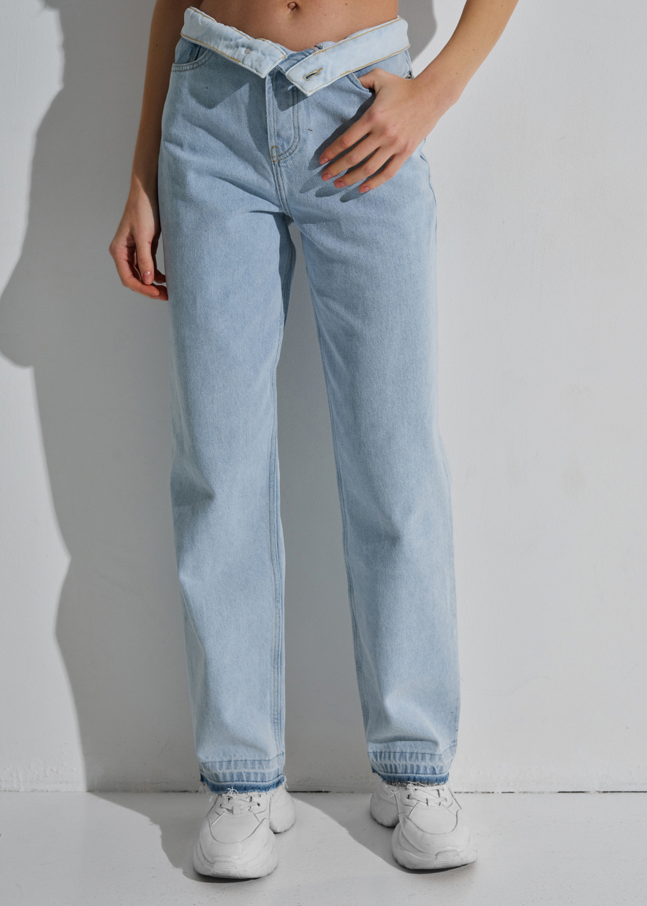 Dżinsy damski Staff wide leg light blue