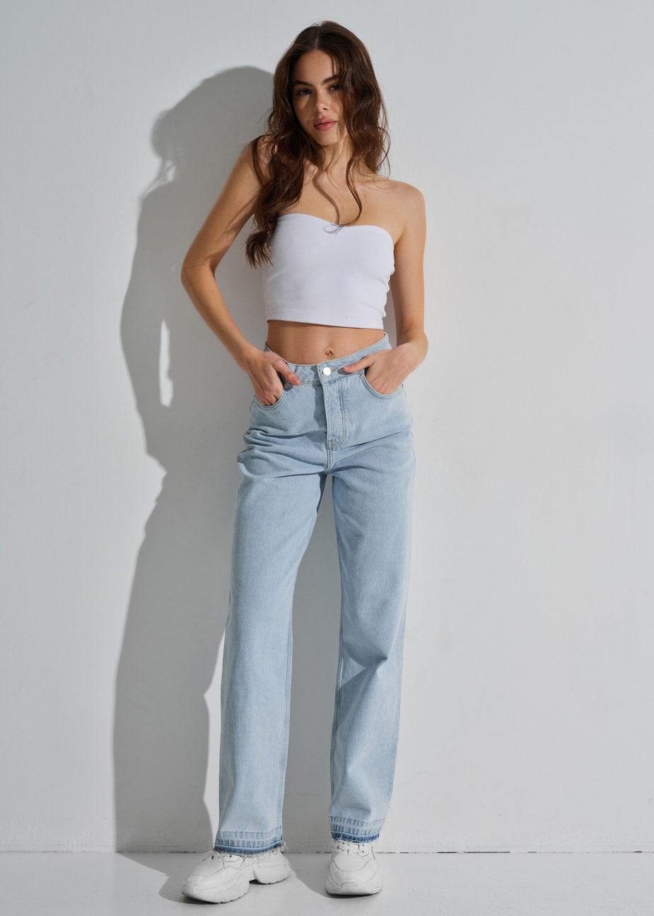 Dżinsy damski Staff wide leg light blue