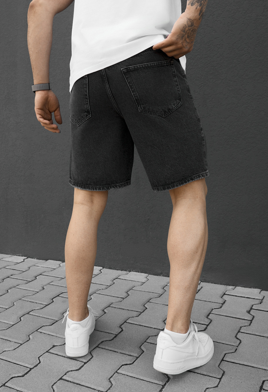 Spodenki dżinsowe Staff 8 dark gray regular