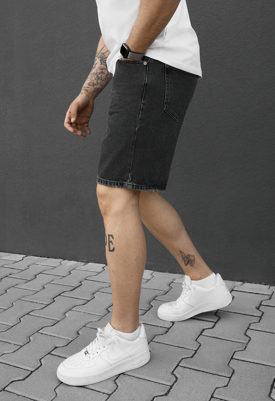 Spodenki dżinsowe Staff 8 dark gray regular