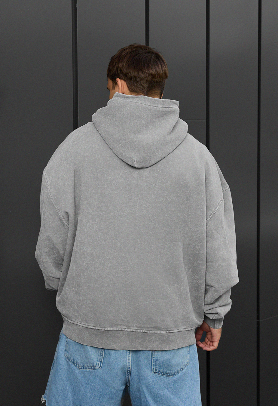 Bluza Staff va light gray logo oversize