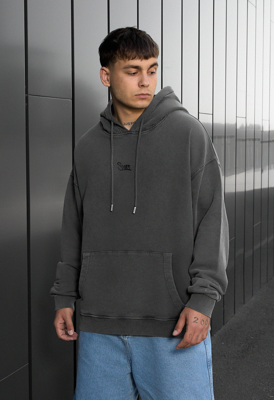Bluza Staff gray logo oversize