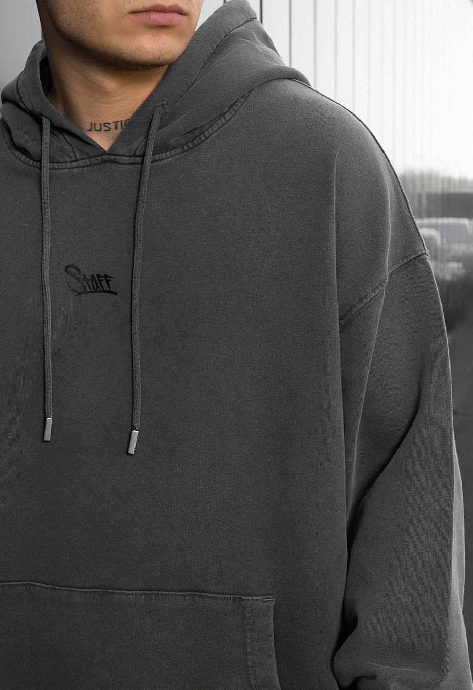 Bluza Staff gray logo oversize