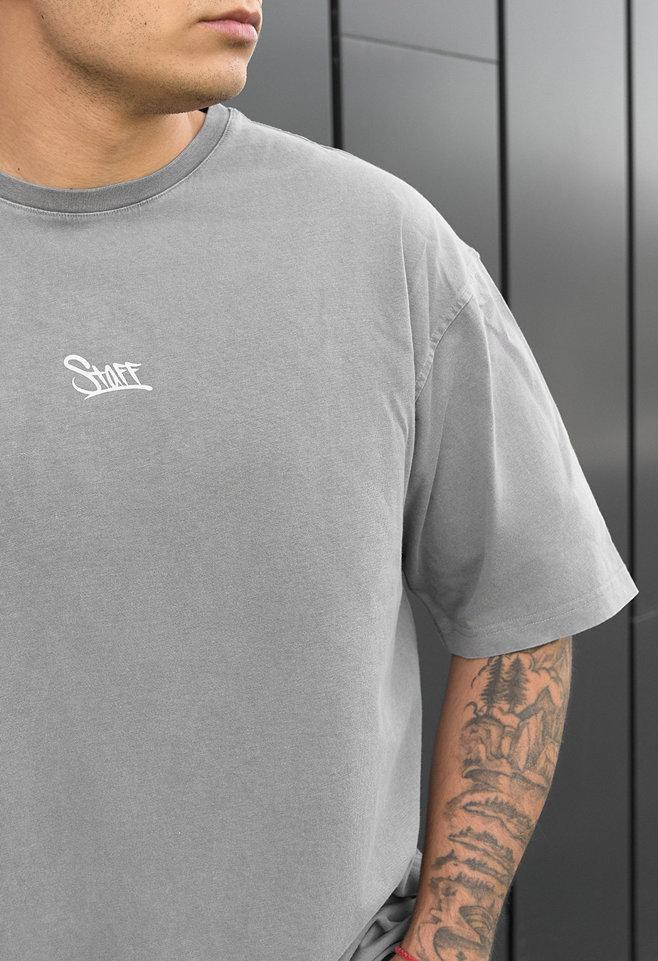 Koszulka Staff gray logo oversize