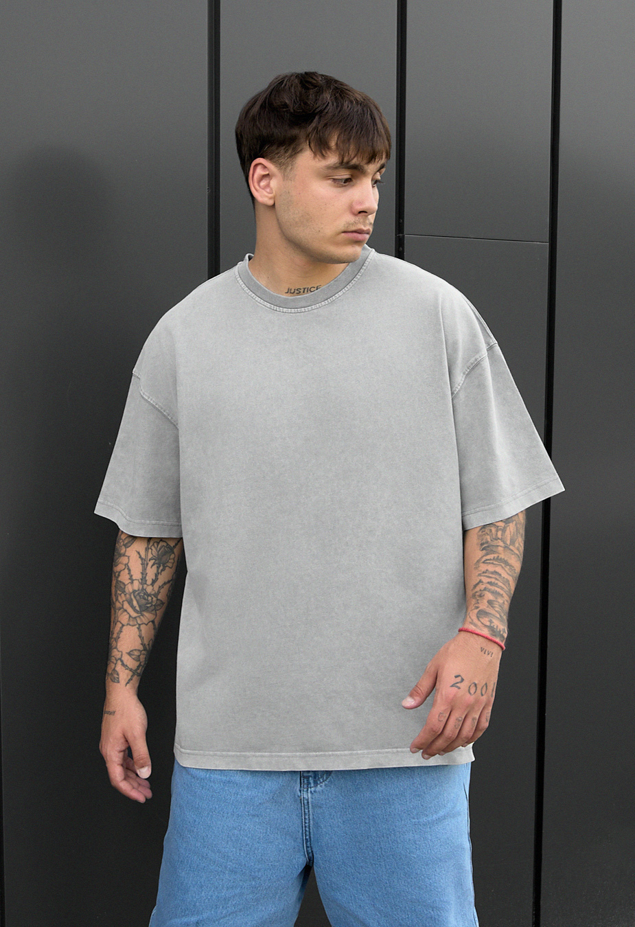 Koszulka Staff va2 light gray oversize