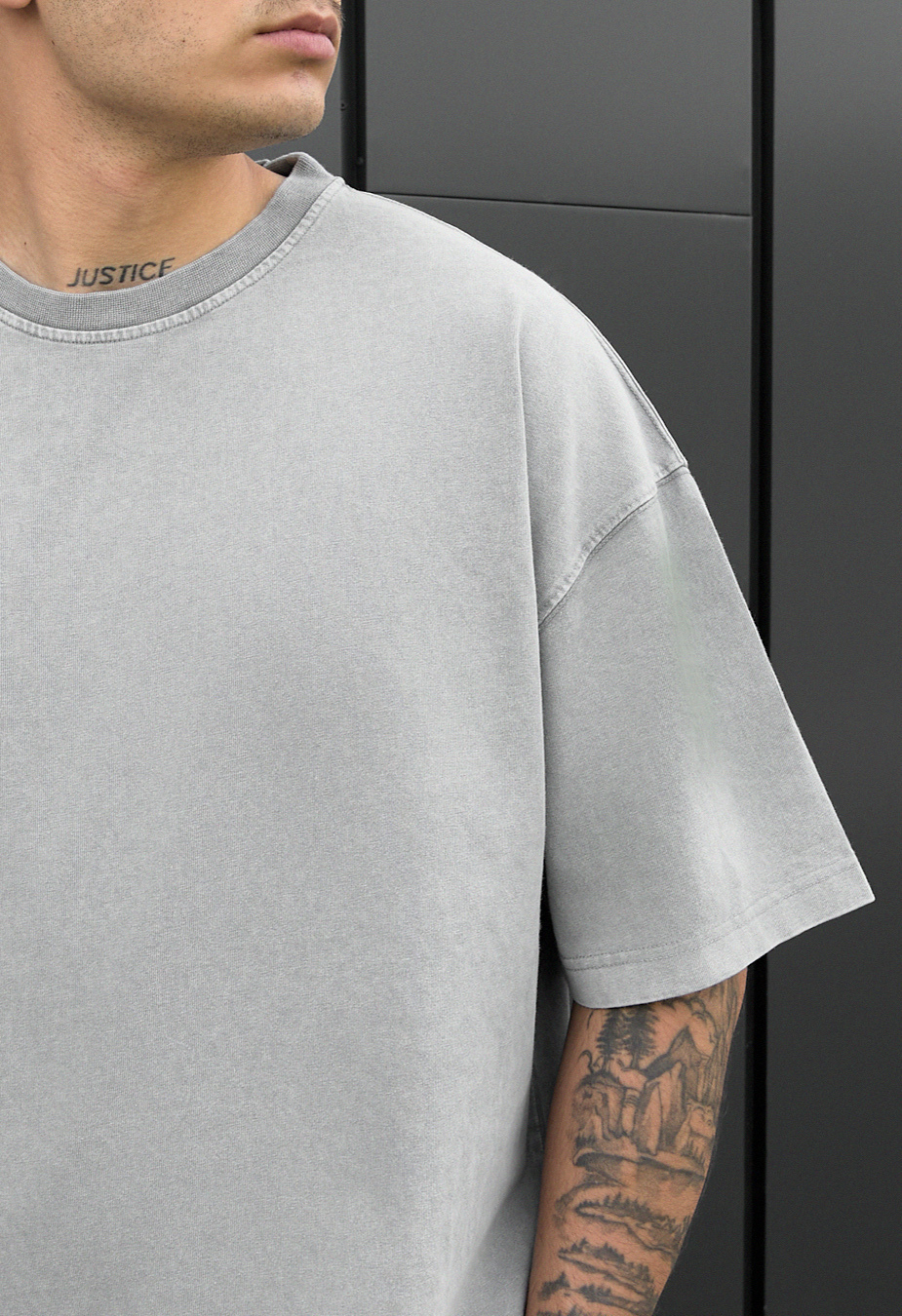 Koszulka Staff va2 light gray oversize