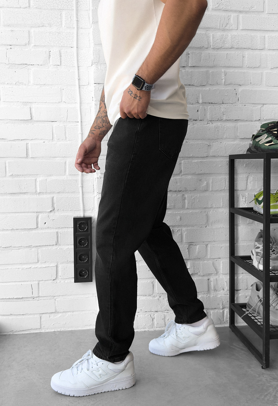 Dżinsy Staff 3 black regular