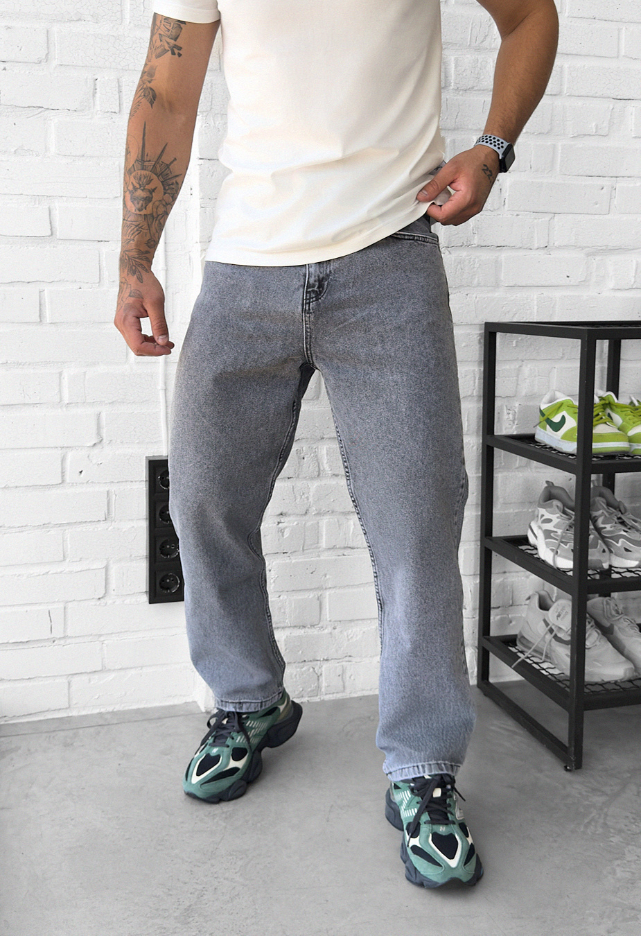Dżinsy Staff 5 gray baggy