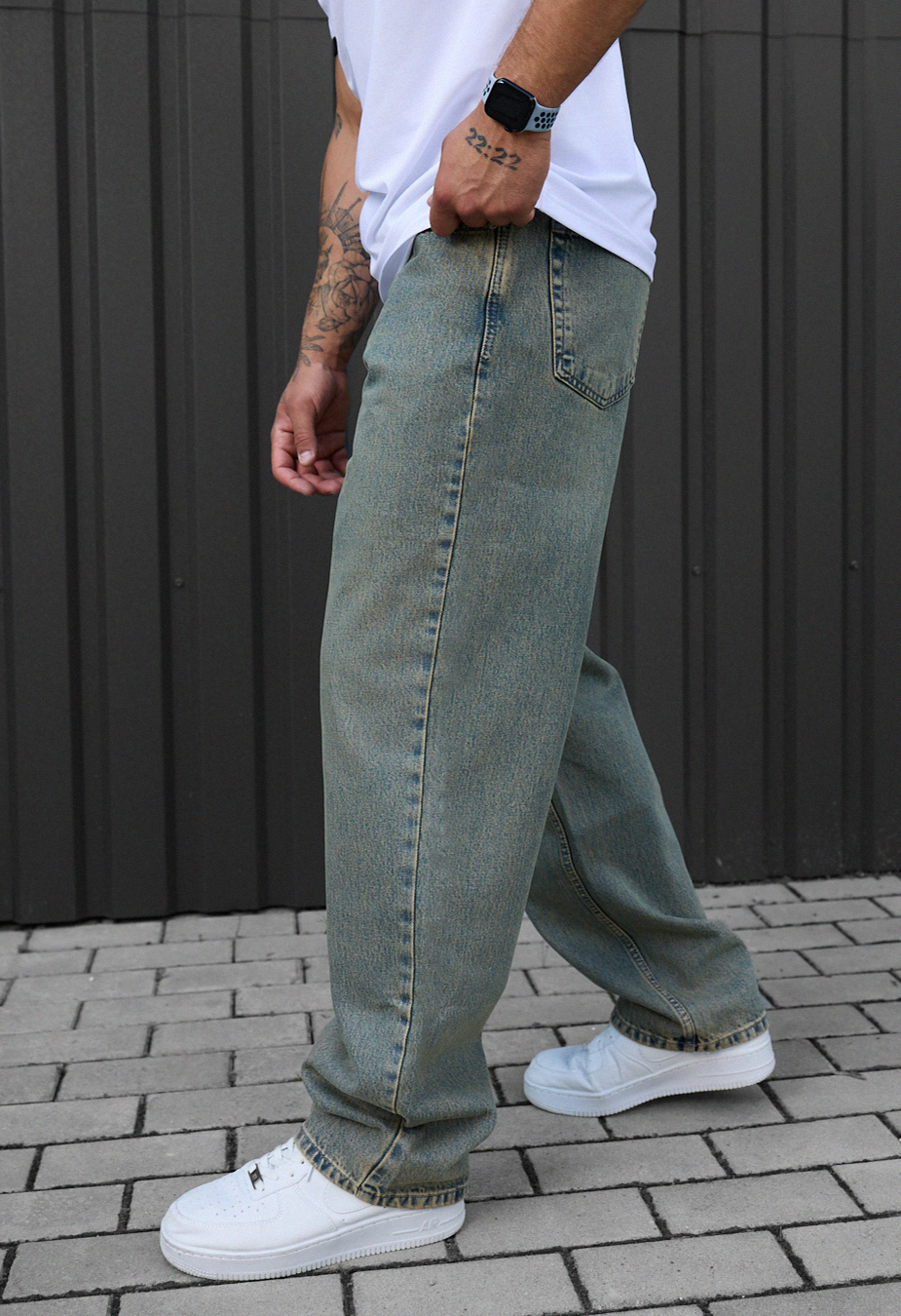 Dżinsy Staff 5 green blue baggy
