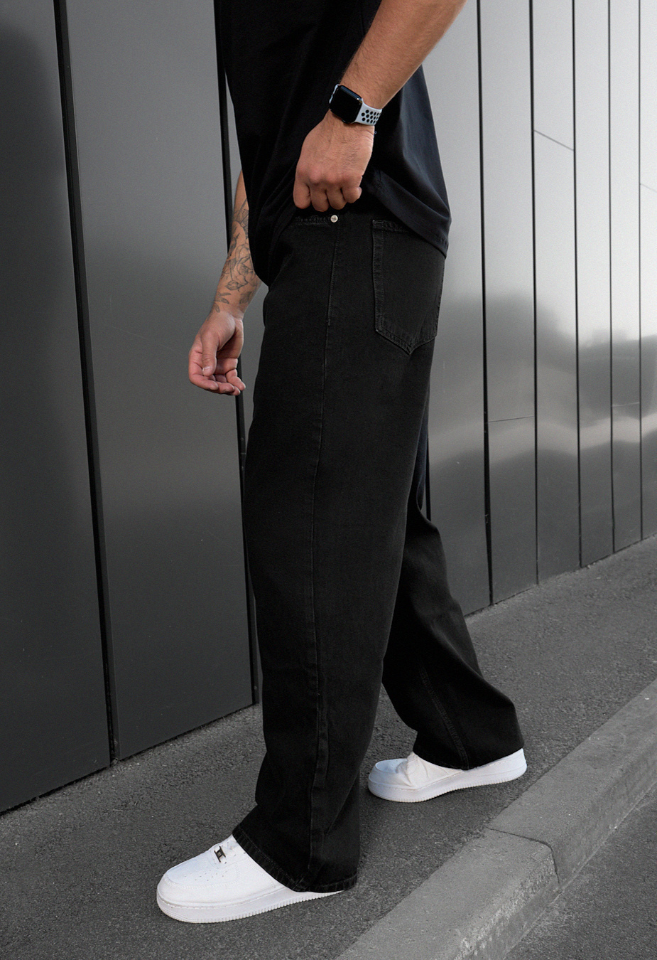 Dżinsy Staff 7 black baggy
