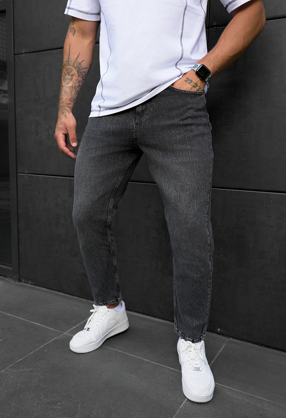 Dżinsy Staff 15 loose fit gray