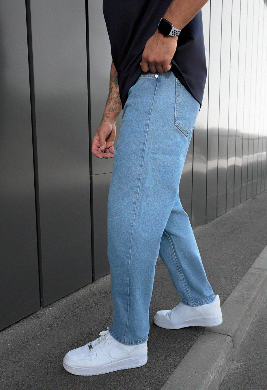 Dżinsy Staff 15 loose fit blue