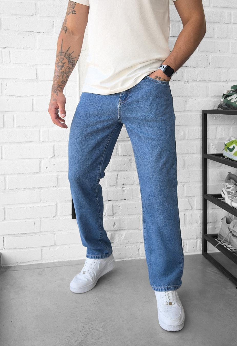 Dżinsy Staff 3 loose fit blue