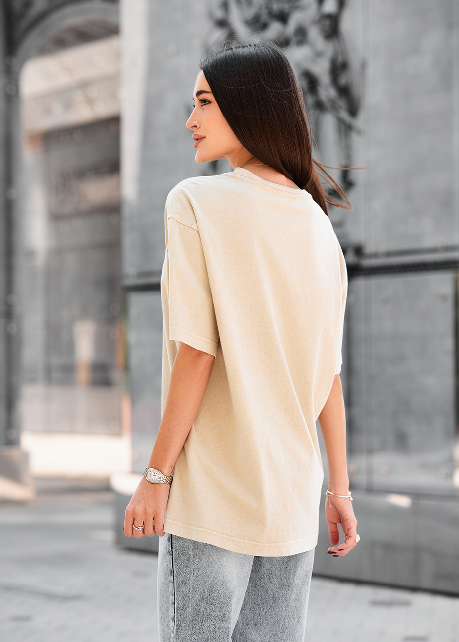 Koszulka Staff ri beige oversize