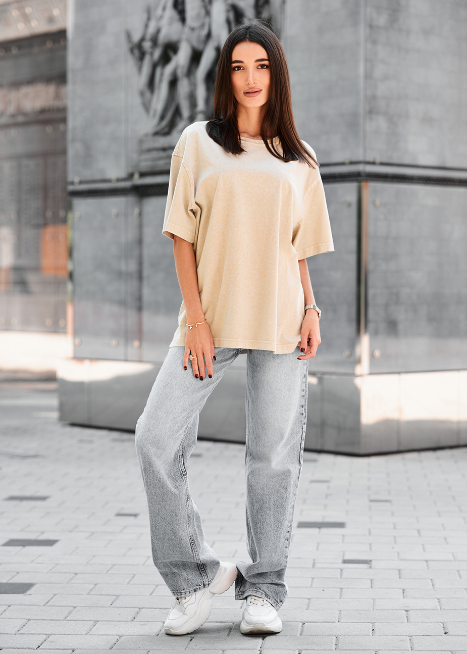 Koszulka Staff ri beige oversize