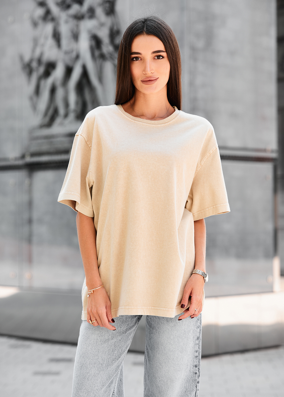 Koszulka Staff ri beige oversize