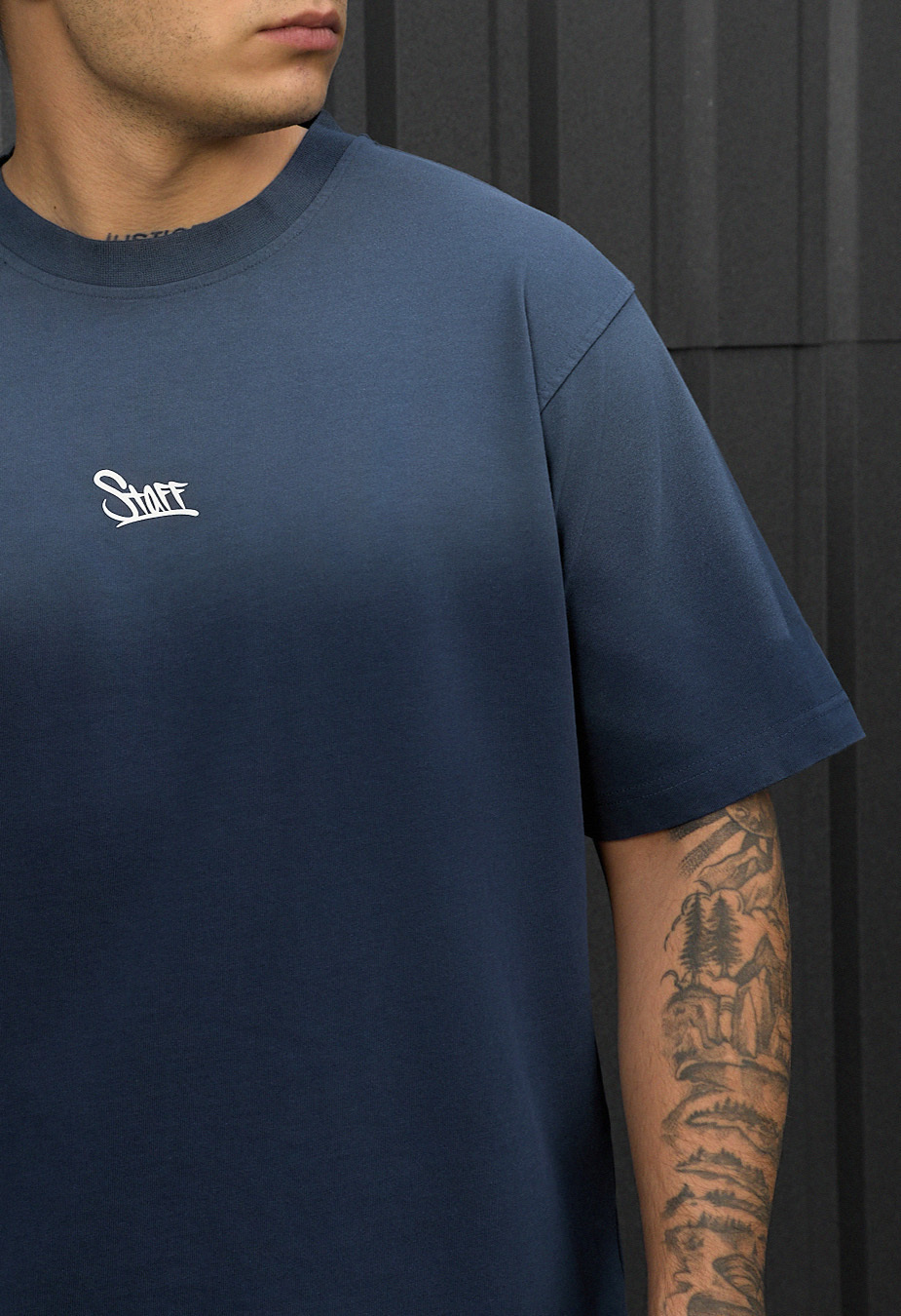 Koszulka Staff va1 navy logo oversize