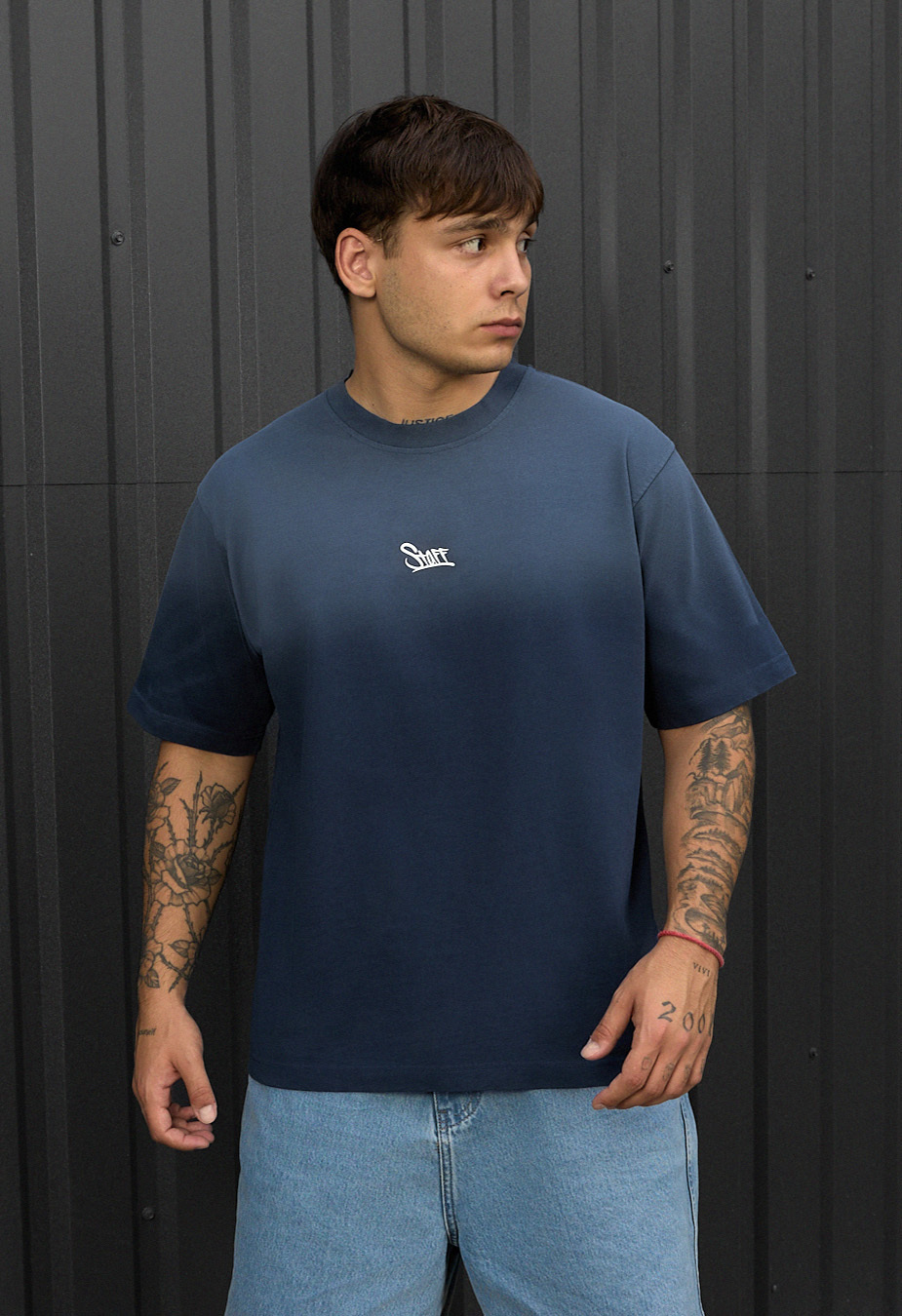 Koszulka Staff va1 navy logo oversize