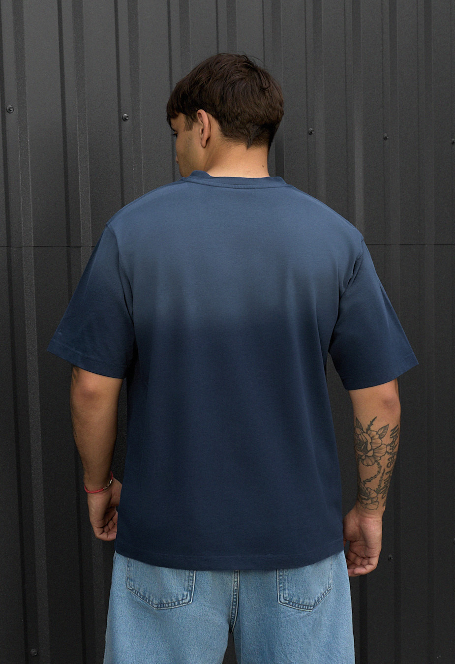 Koszulka Staff va1 navy logo oversize