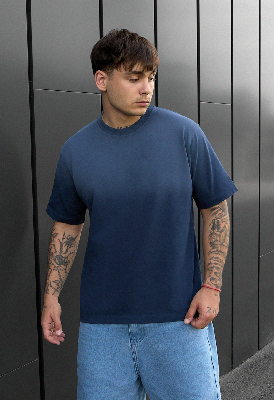 Koszulka Staff va1 navy oversize
