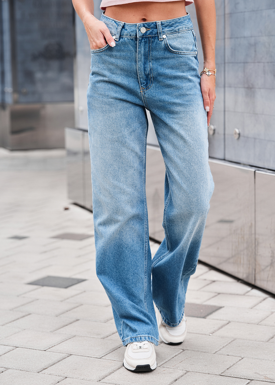 Dżinsy Staff wide-leg blue