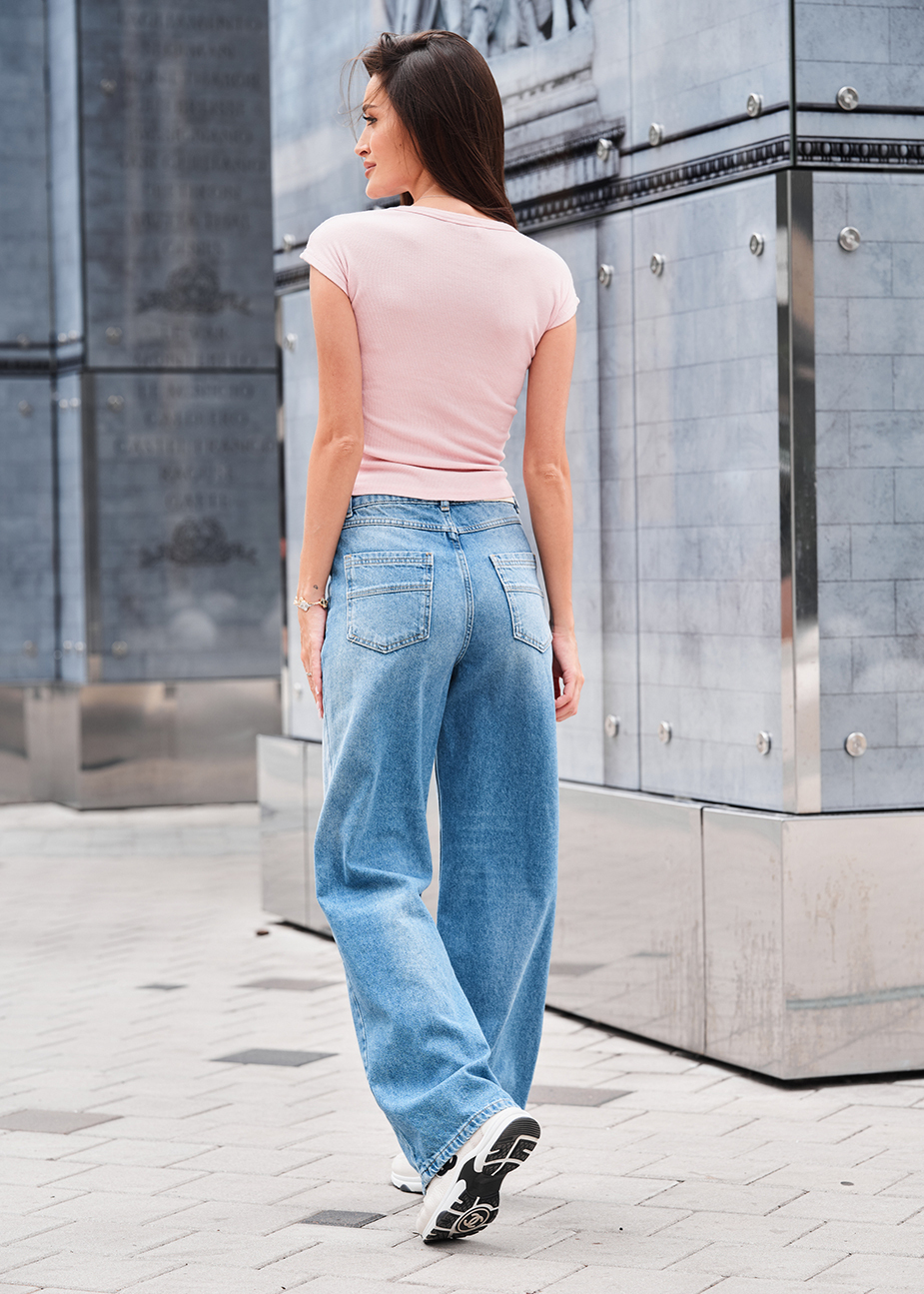 Dżinsy Staff wide-leg blue