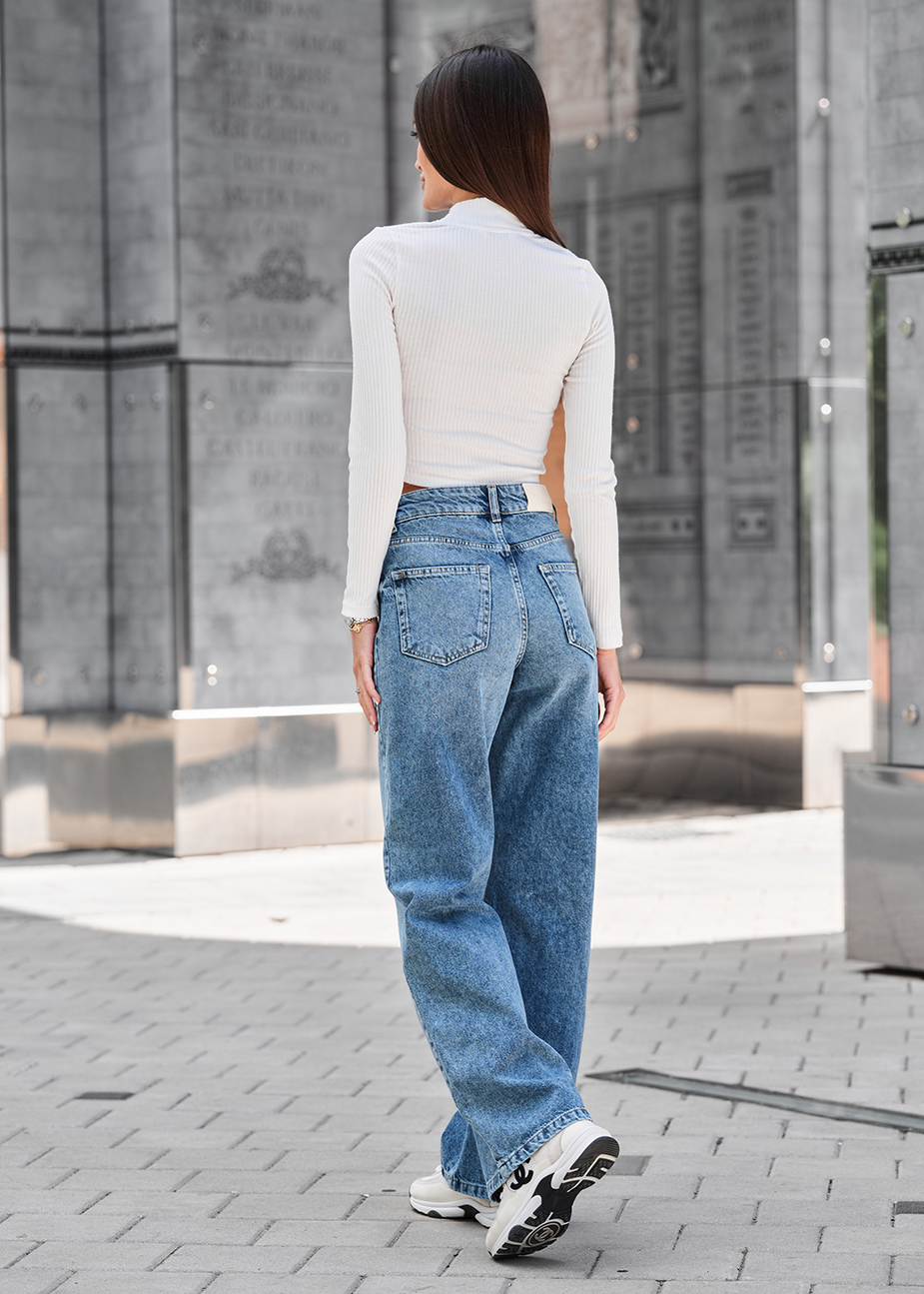 Dżinsy Staff 26 wide-leg blue