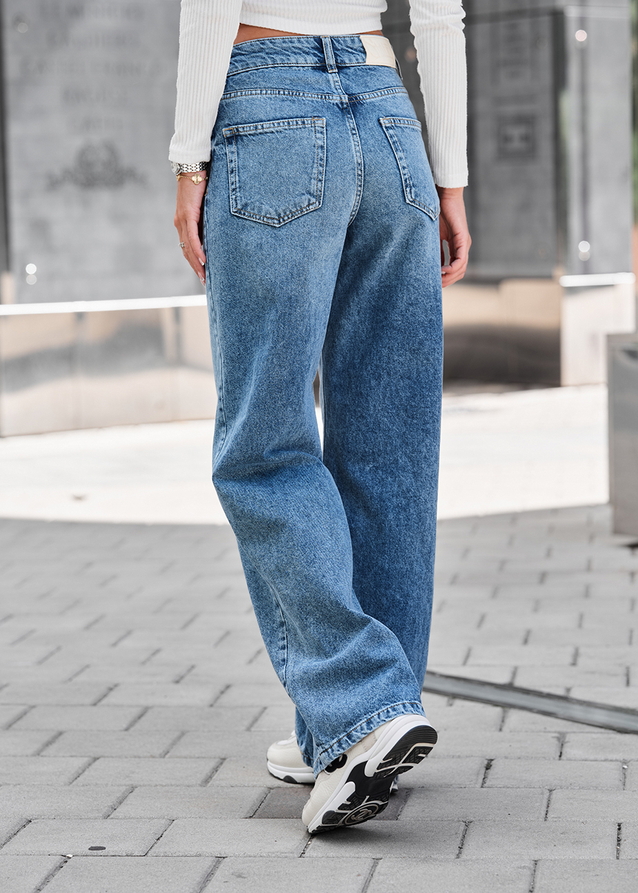 Dżinsy Staff 26 wide-leg blue